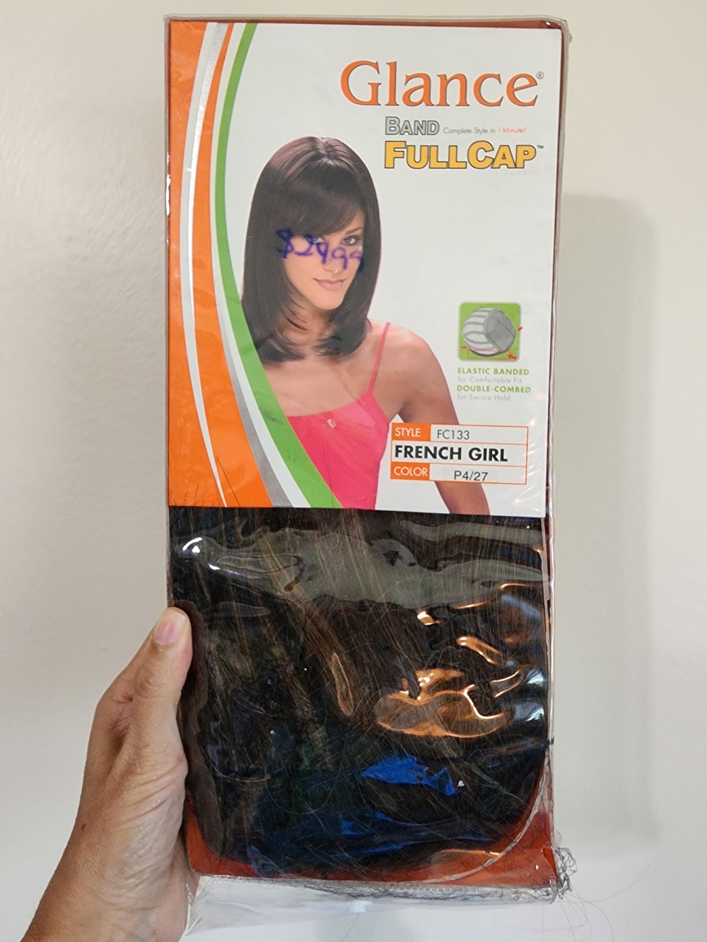 Glance FullCap Band French Girl Wig - Color P4/27 (Brown with Highlights)
